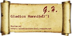Gladics Hannibál névjegykártya